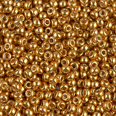 Rocaille - 8/0 - Duracoat Galvanized Yellow Gold